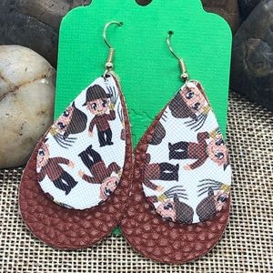 Freddy Krueger Hallowing Faux Leather Earrings